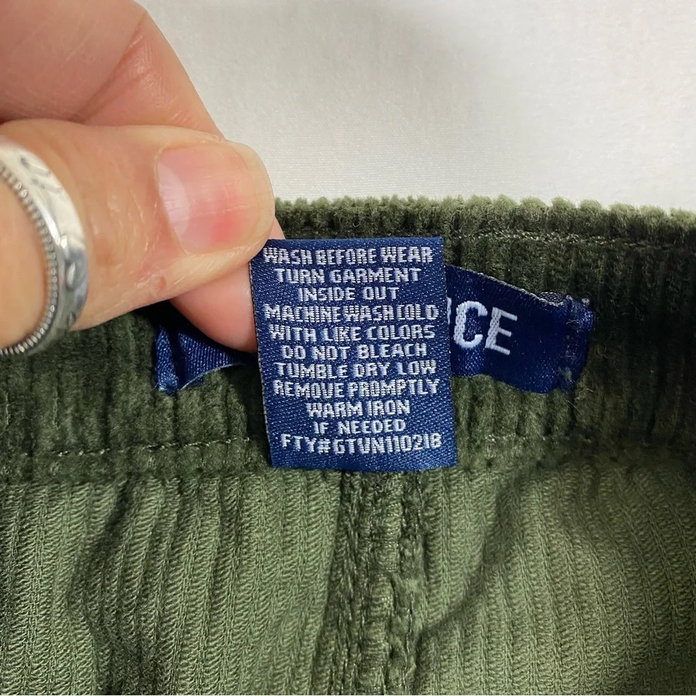 NWT Blue Spice Mini Skirt Corduroy ZipUp Autumn Emerald Green Cute Casua…